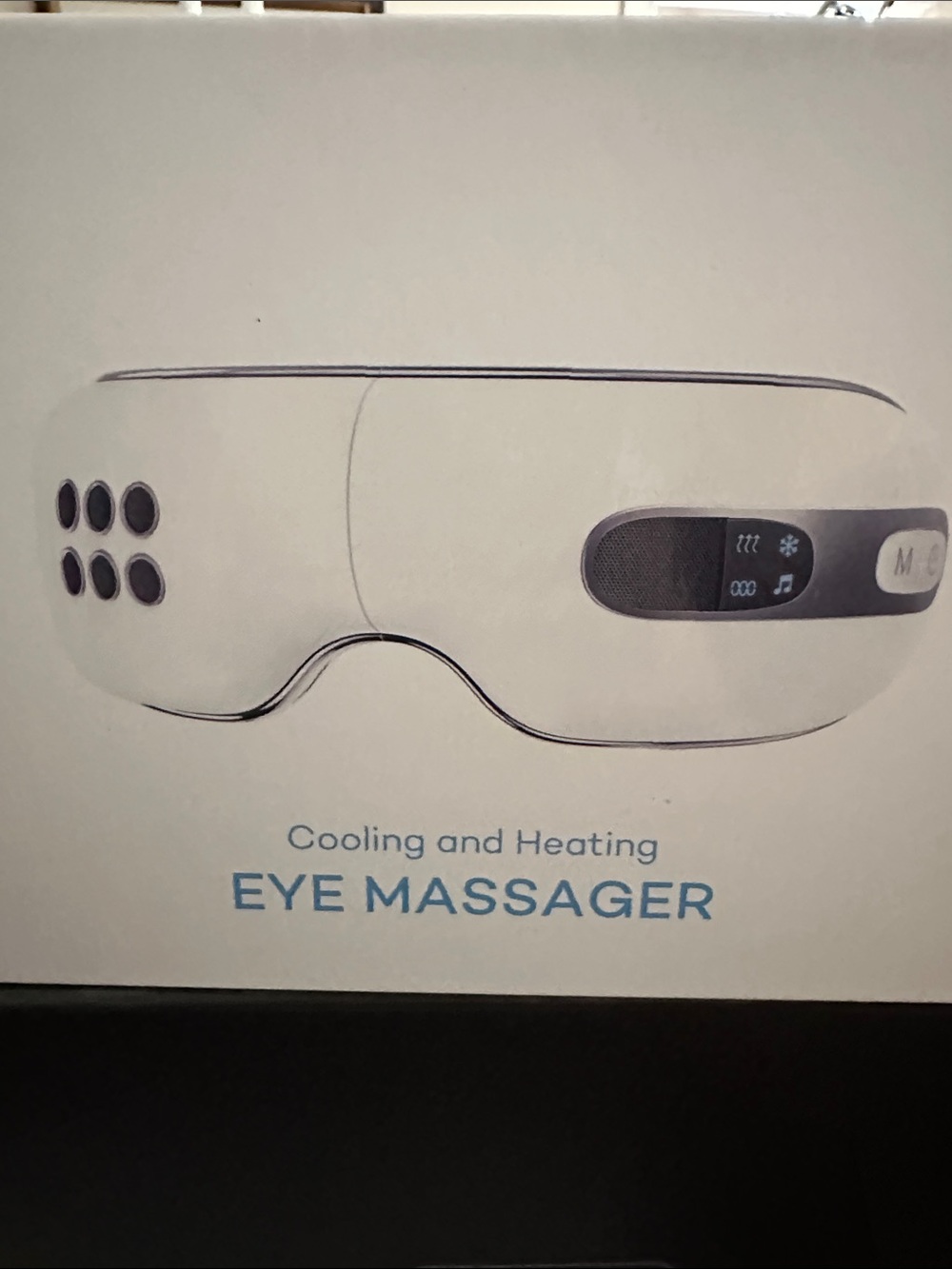 Pink Cooling & Heating Eye Massager with Vibration and Audio